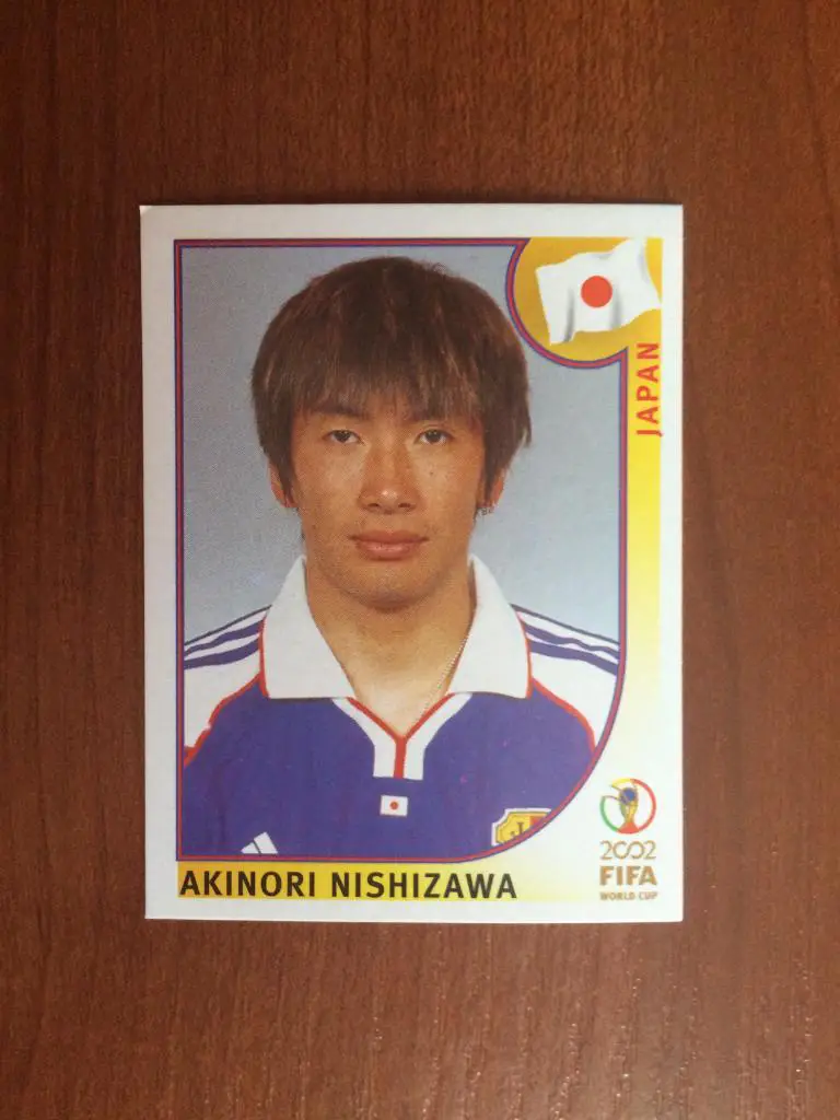 Наклейка PANINI Чемпионат Мира 2002 Akinori Nishizawa № 545