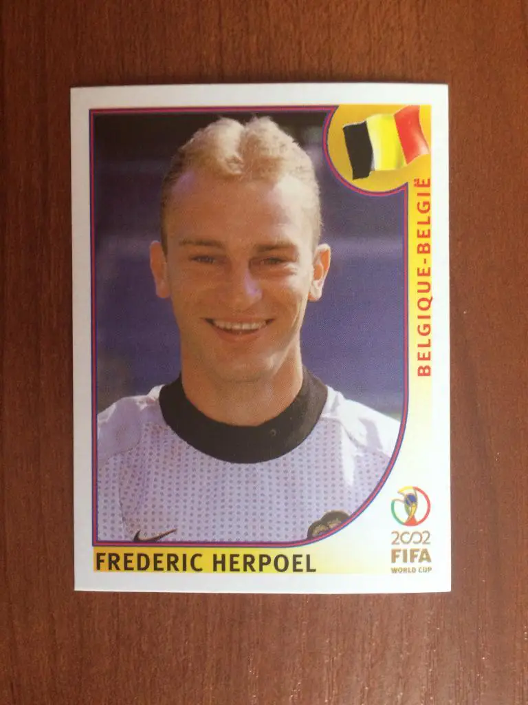 Наклейка PANINI Чемпионат Мира 2002 Frederic Herpoel № 566