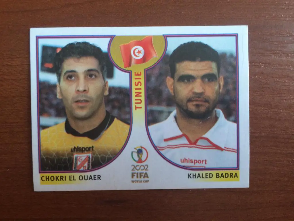 Наклейка PANINI Чемпионат Мира 2002 Chokri El Ouaer/Khaled Badra № 568