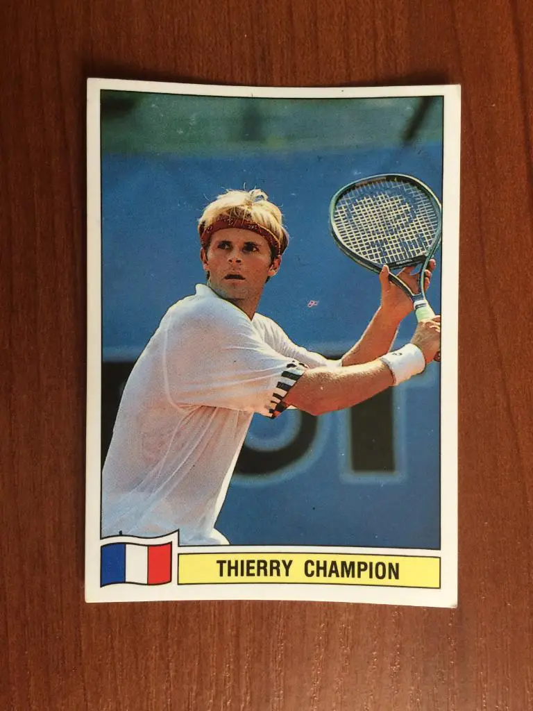 Наклейка PANINI Теннис 1994 Thierry Champion № 58