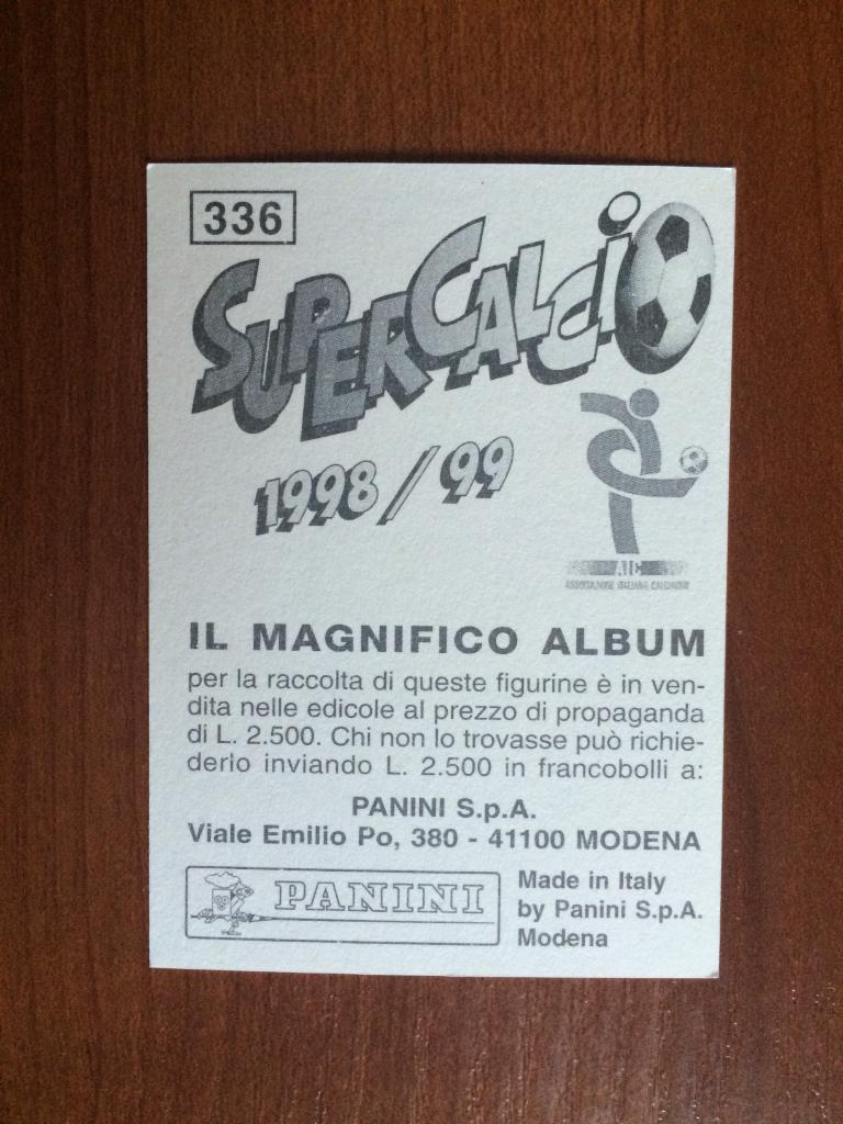 Наклейка PANINI Supercalcio 1998-1999 Жоржи Кошта № 336 1