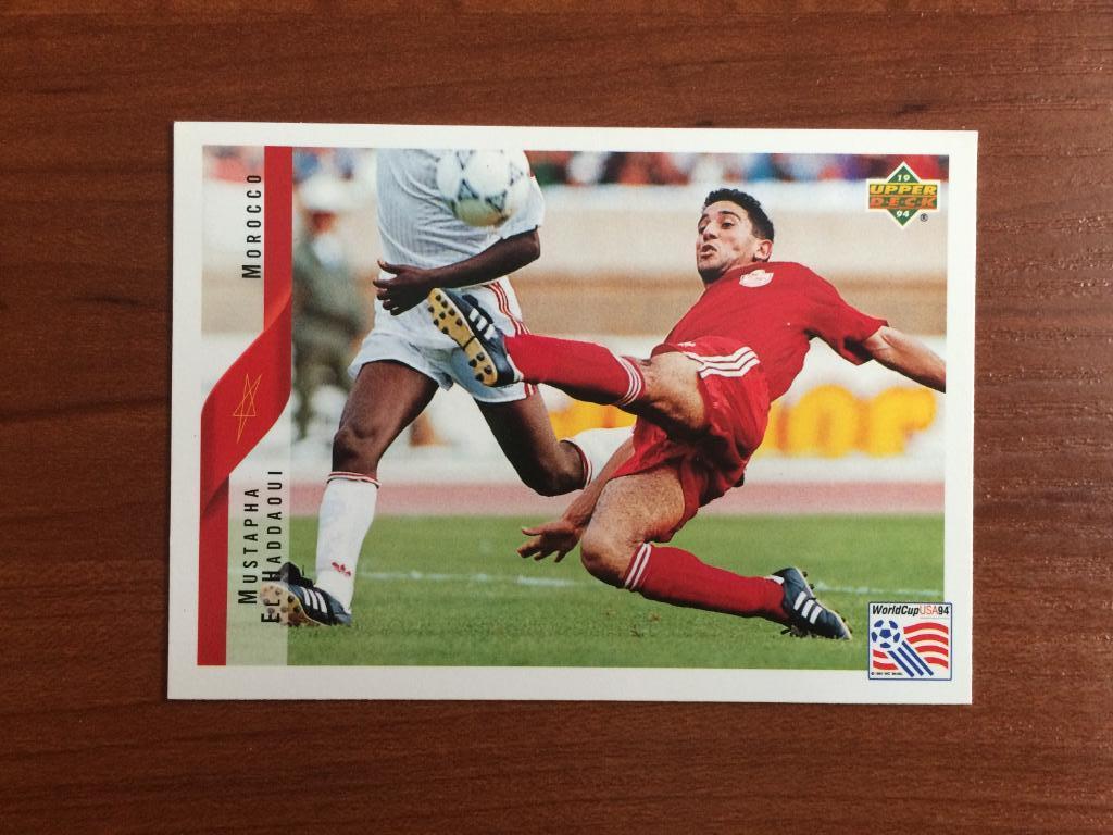 Карточка 1994 Upper Deck World Cup English/Spanish Mustapha El Haddaoui № 244