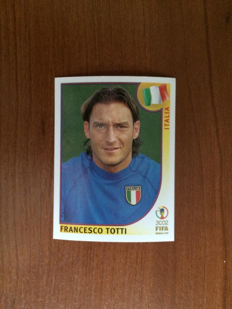 Наклейка PANINI Чемпионат Мира 2002 Francesco Totti № 470
