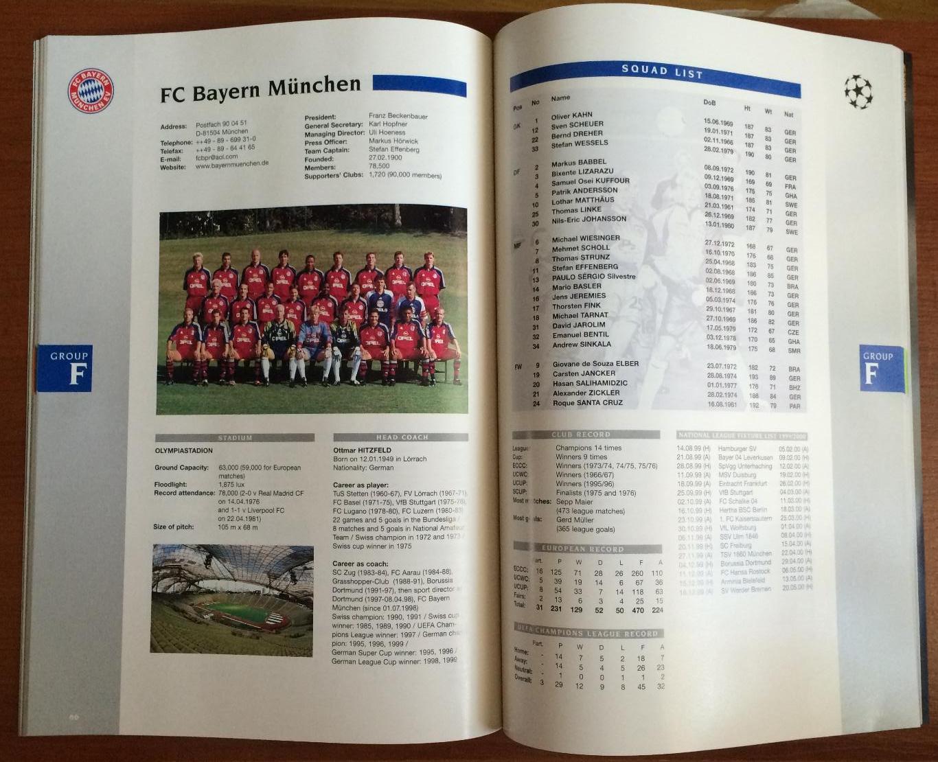 Журнал Лига Чемпионов сезон 1999-2000+журнал А5 статистика ЛЧ за 1992-1999год 2