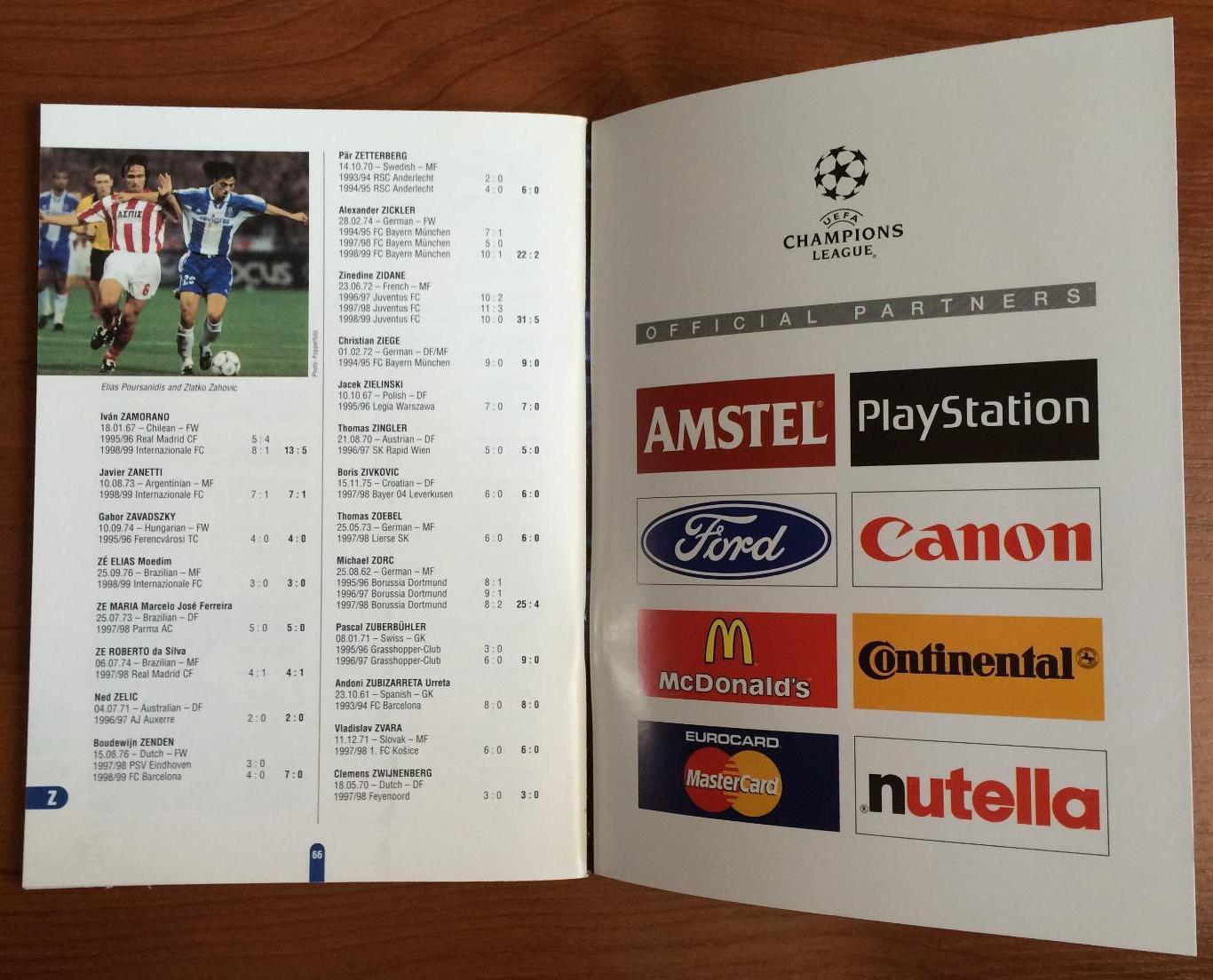 Журнал Лига Чемпионов сезон 1999-2000+журнал А5 статистика ЛЧ за 1992-1999год 5