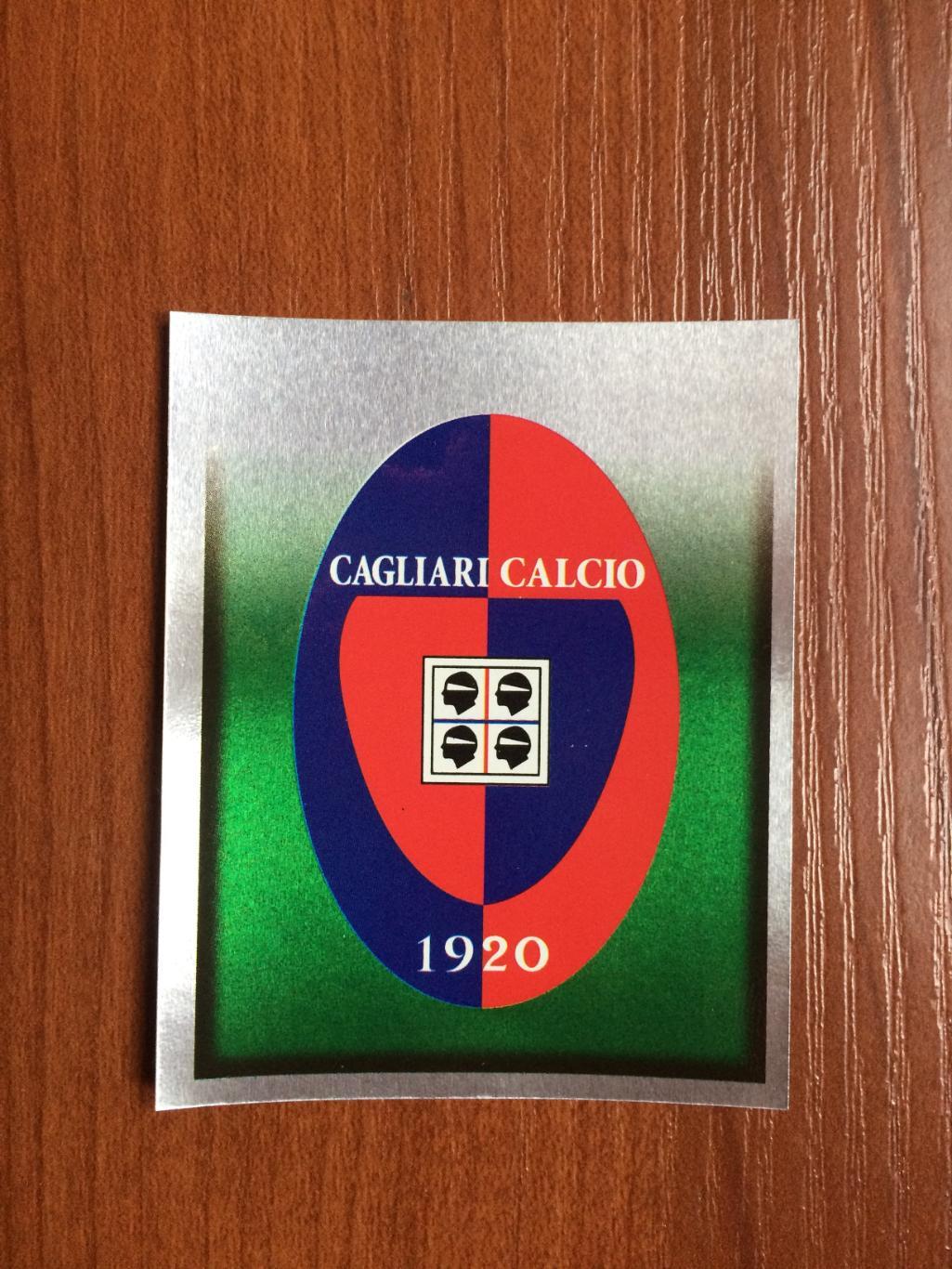 Наклейка MERLIN Итальянский Футбол 1997-1998 Cagliari emblem № 425