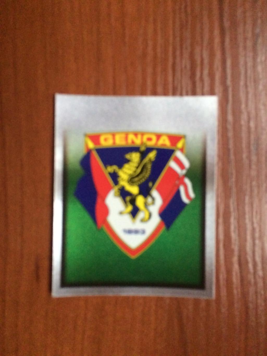 Наклейка MERLIN Итальянский Футбол 1997-1998 Genoa emblem № 465