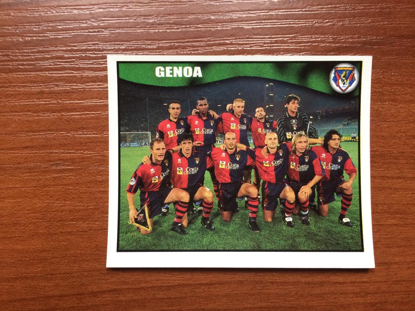 Наклейка MERLIN Итальянский Футбол 1997-1998 Genoa team № 466