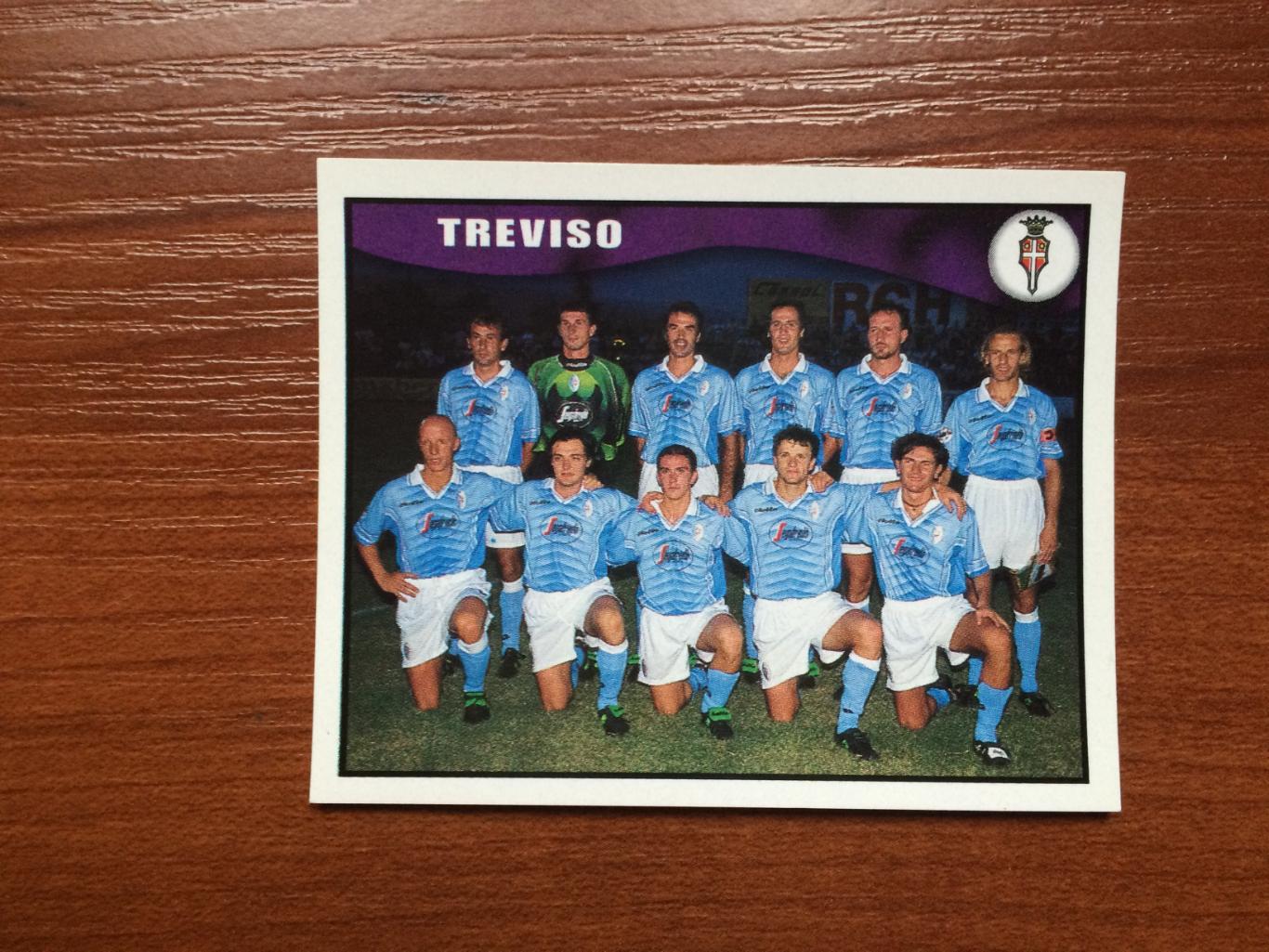 Наклейка MERLIN Итальянский Футбол 1997-1998 Treviso team № 554