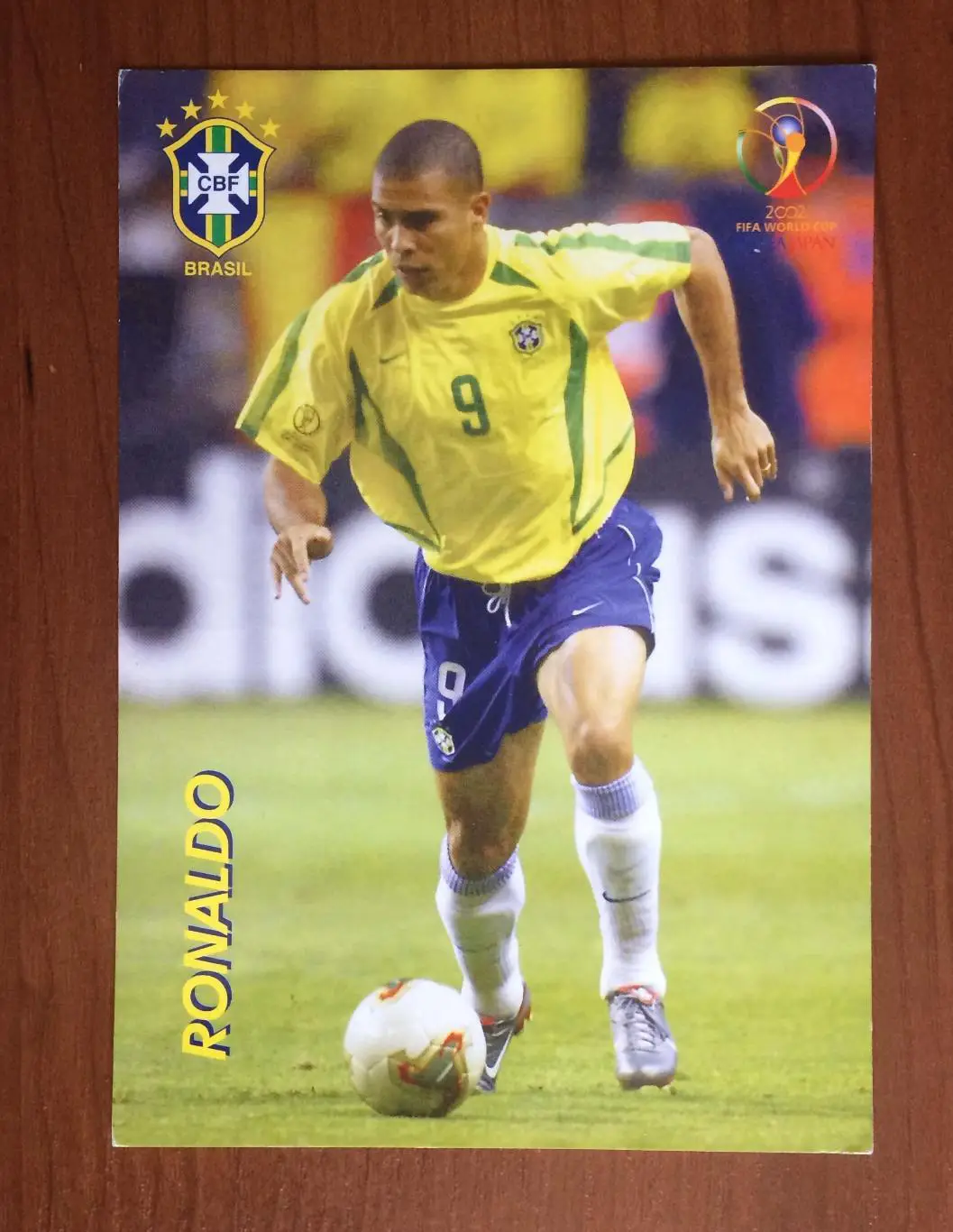 Открытка Рональдо сборная Бразилия серия в Мире Футбола 1
