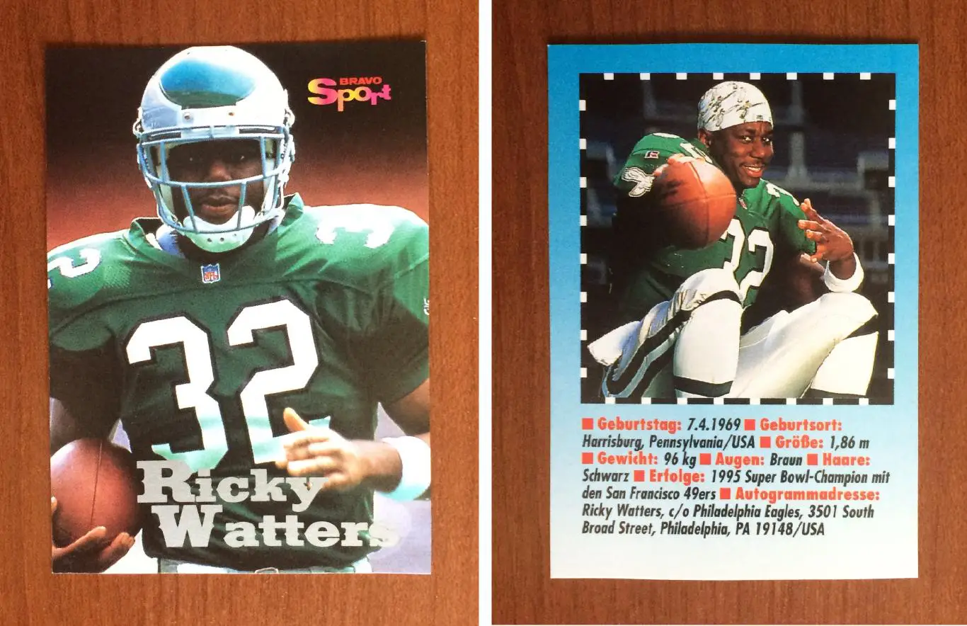 Карточка Ricky Watters Рики Уоттерс Американский футбол
