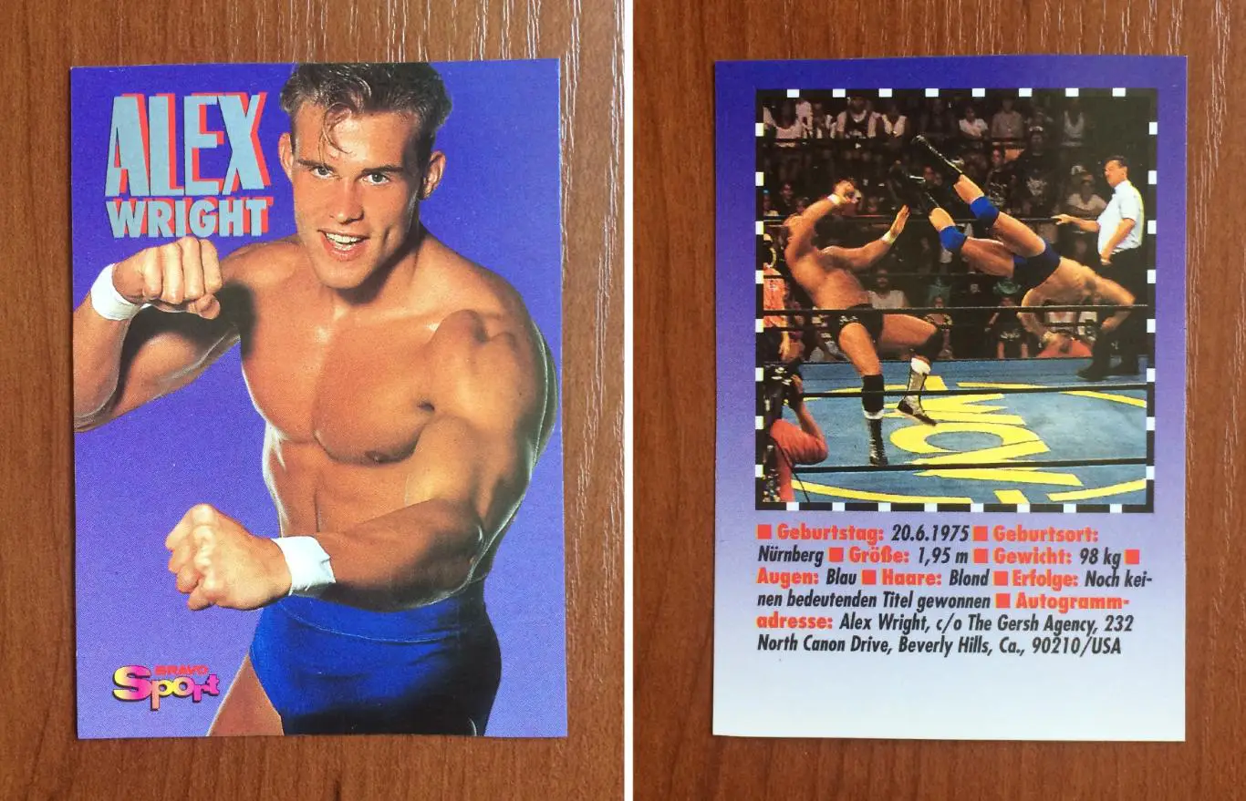 Карточка Alex Wright Алекс Райт рестлер