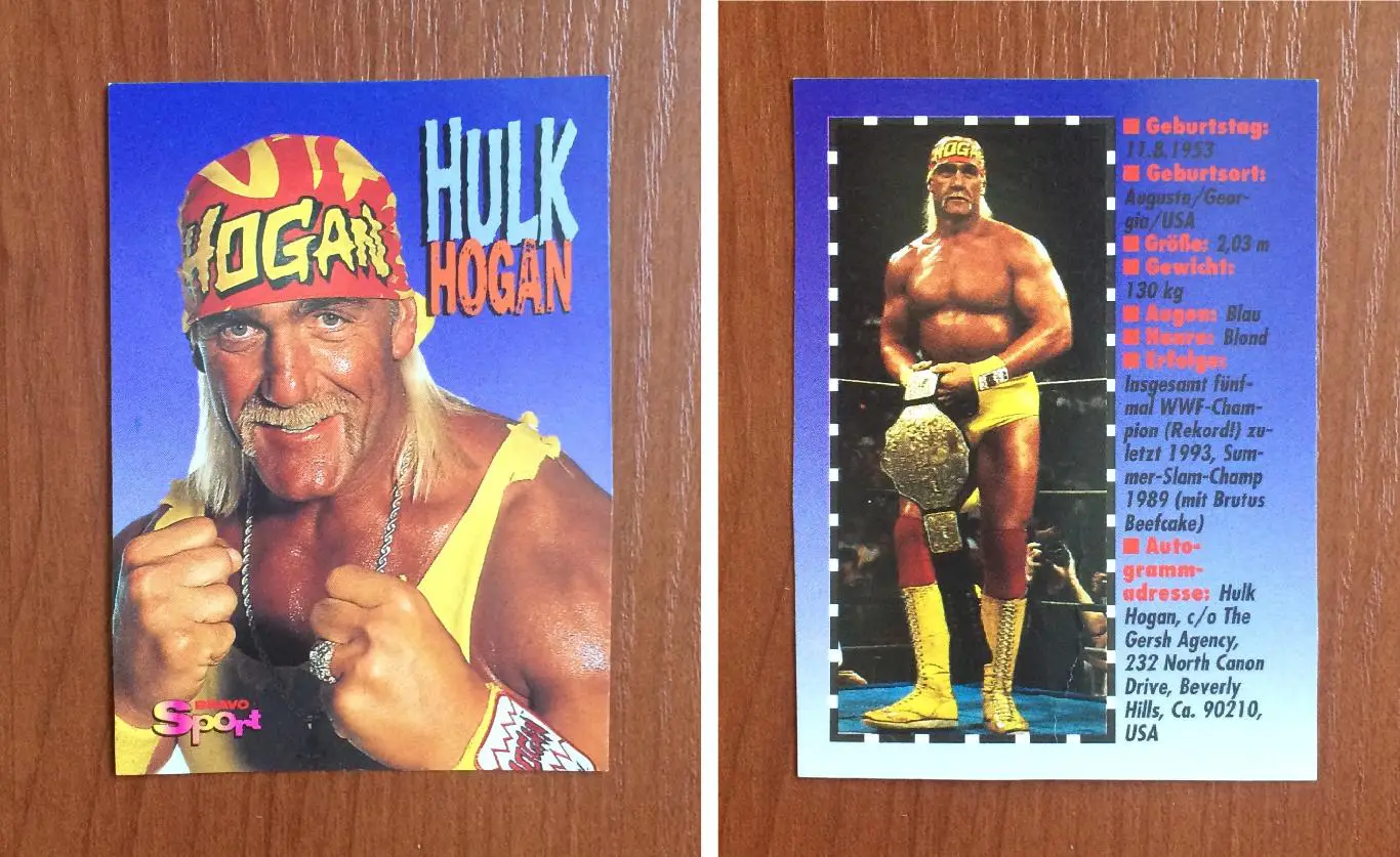 Карточка Hulk Hogan Халк Хоган рестлер
