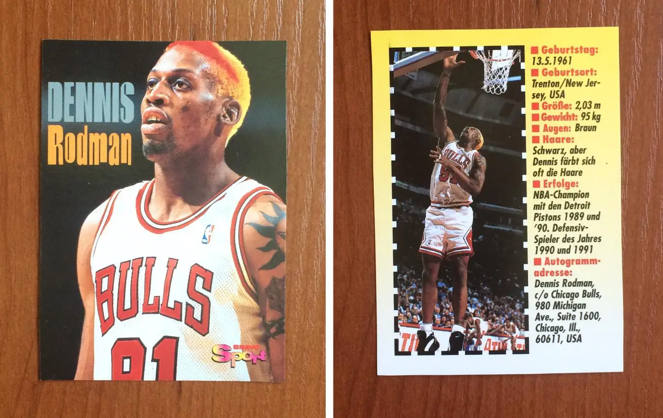 Карточка Dennis Rodman Деннис Родман Баскетбол