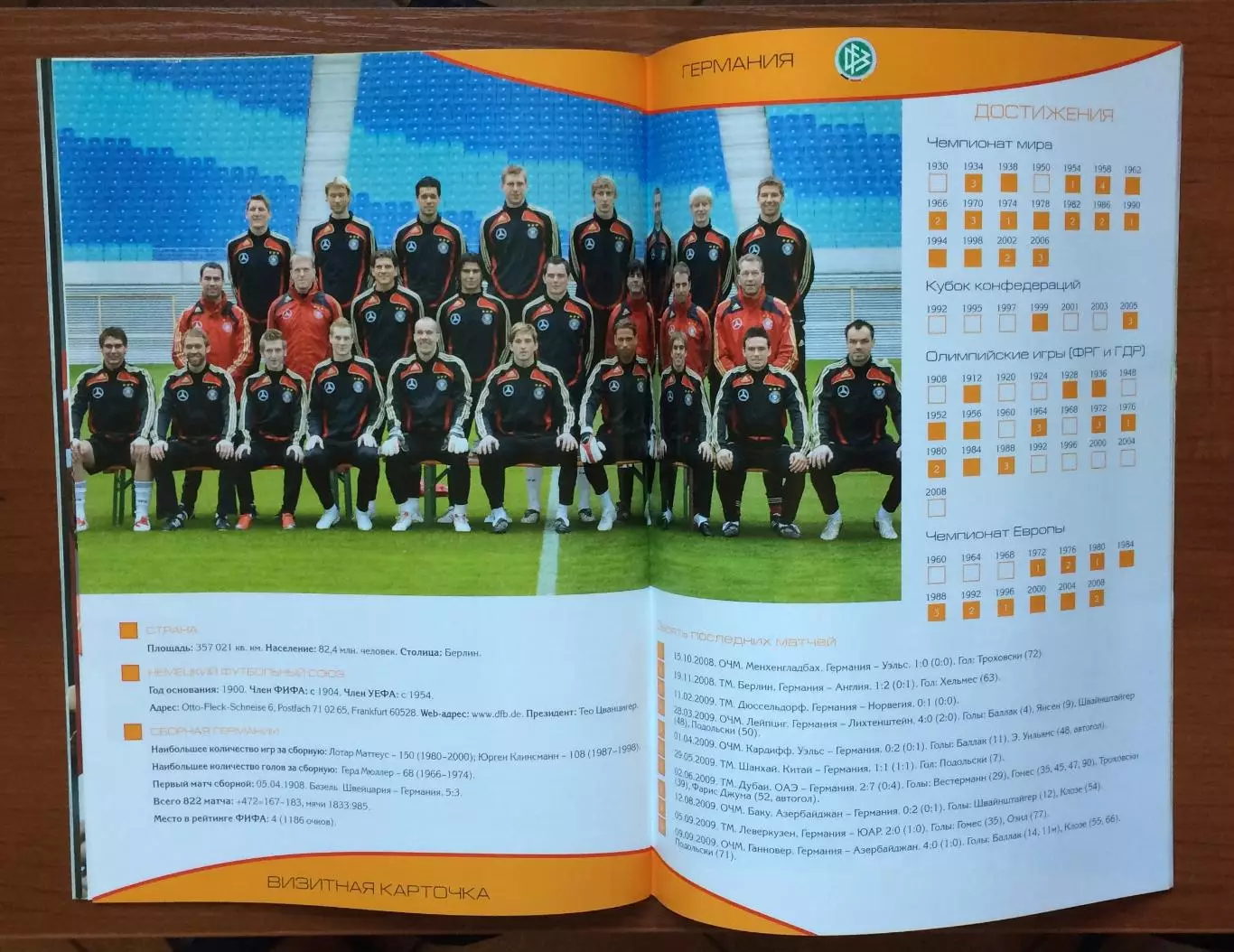 Программа Россия - Германия 10.10.2009 год см.описание 3