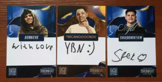 Автографы киберспортсмены Aunkere, YBN, Shadowkek цена за 3 штуки