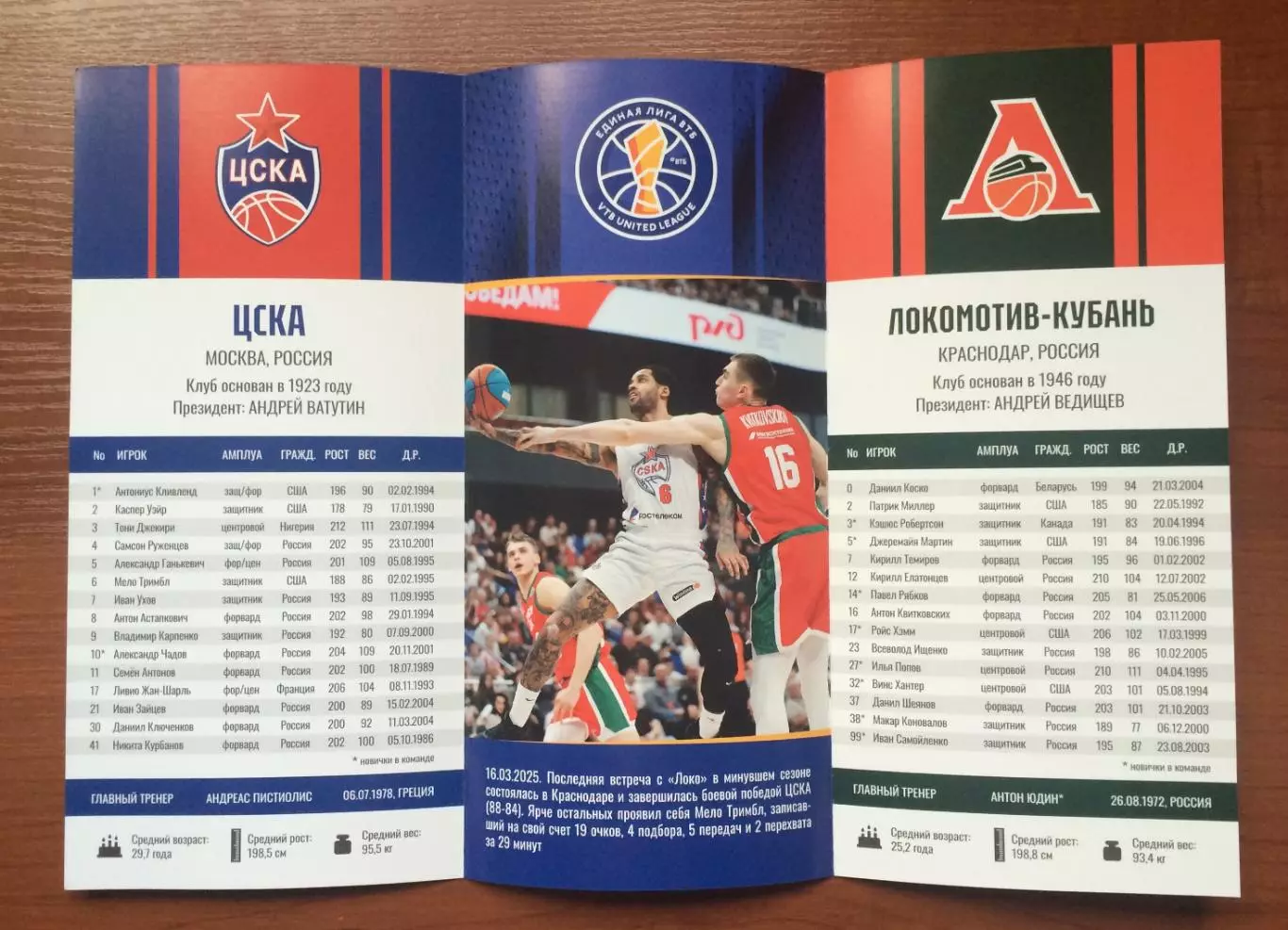 01.11.2025 год ЦСКА Москва - Локомотив Кубань Краснодар 3