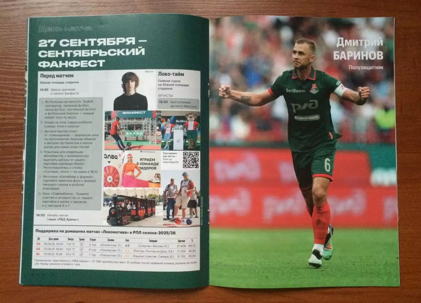 27.09.2025 год Локомотив - Рубин Казань журнал Наш Локо № 387 см.описание 2