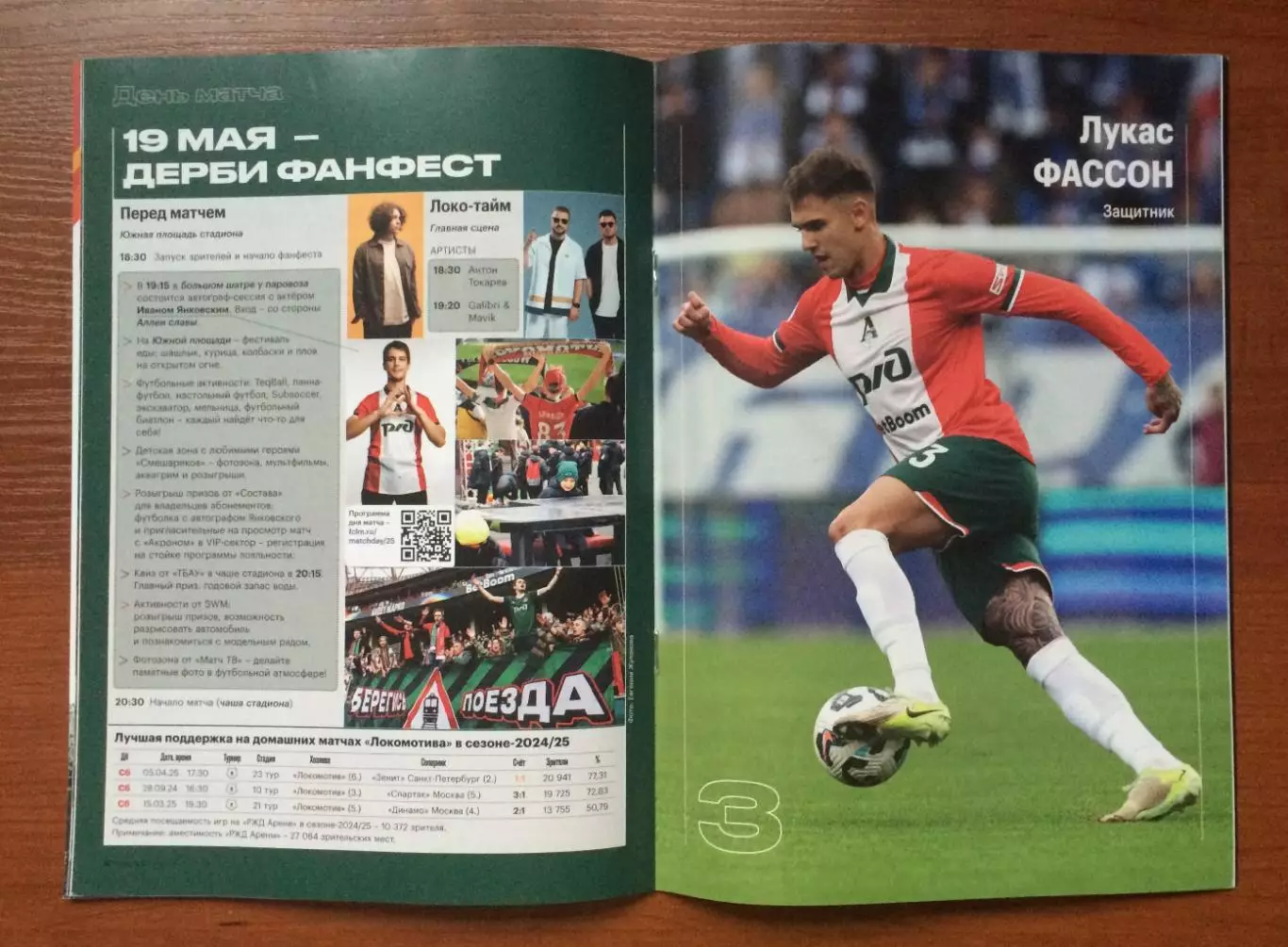 19.05.2025 год Локомотив - ЦСКА журнал Наш Локо № 379 см.описание 2