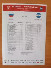 2026 Россия - Никарагуа (Старт лист) Russia - Nicaragua АНГЛ