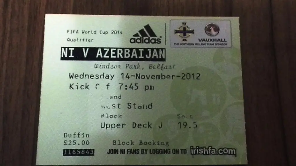 2012 Северная Ирландия-Азербайджан NORTHERN IRELAND-AZERBAIJAN