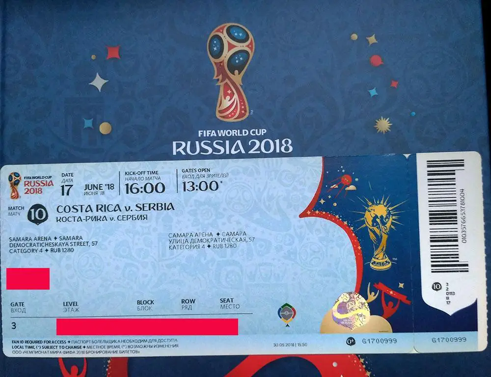 ЧМ 2018 *MINT* Коста-Рика-Сербия #10 COSTA RICA-SERBIA //САМАРА//