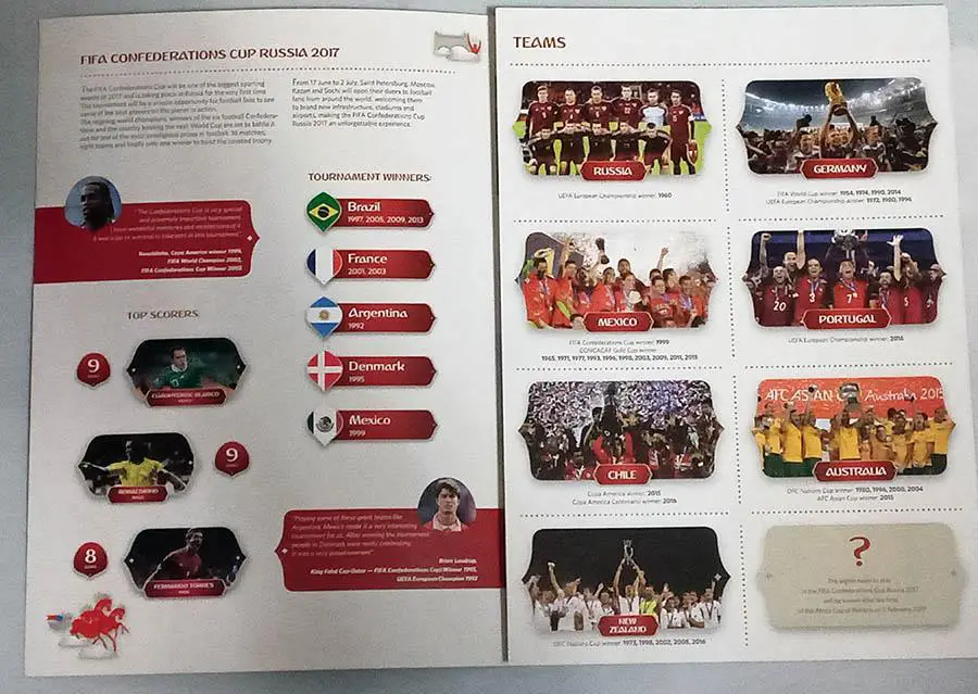 Кубок Конфедераций2017 в России буклет DREAM OF FANS Russia Germany Portugal ENG 1