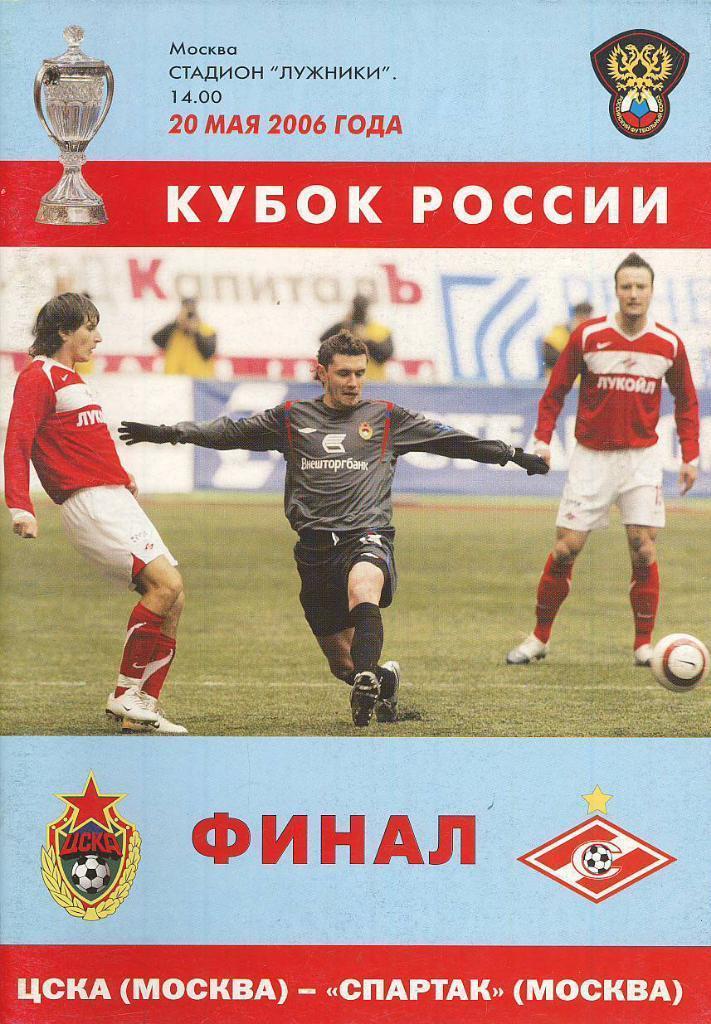 Финал Кубка Россия 2006 ЦСКА Москва - СПАРТАК Москва