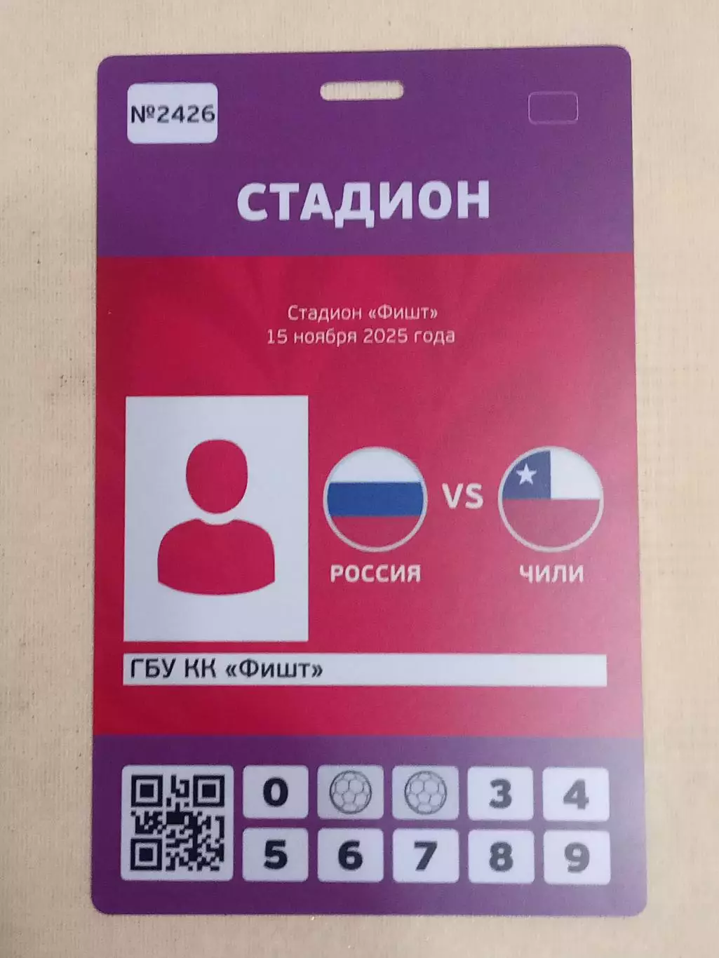 2025 Россия - Чили (Аккредитация СТАДИОН) Russia - Chile