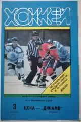 ЦСКА МОСКВА - ДИНАМО МОСКВА 03.02. 1991 оф. программа ХОККЕЙ