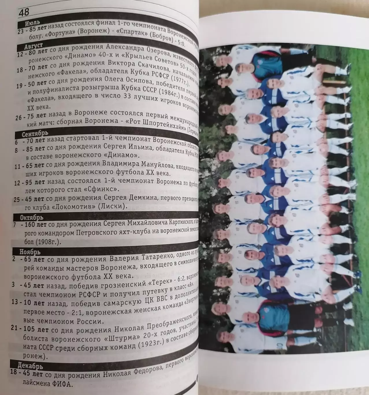 ФАКЕЛ ВОРОНЕЖ 2005 календарь-справочник 4