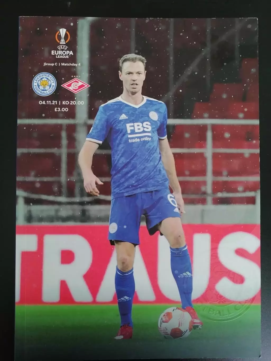 ЛЕСТЕР Англия - СПАРТАК Москва 2021 оф. программа ЛИГА ЕВРОПЫ УЕФА