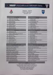 ЛОКОМОТИВ Москва - ПАРИ НН Нижний Новгород 28.02. 2026 оф. протокол