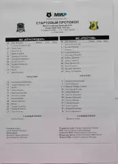 КРАСНОДАР - РОСТОВ 28.02. 2026 оф. протокол