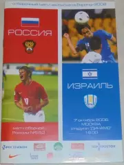 Сборная РОССИЯ - ИЗРАИЛЬ 2006 официальная программа