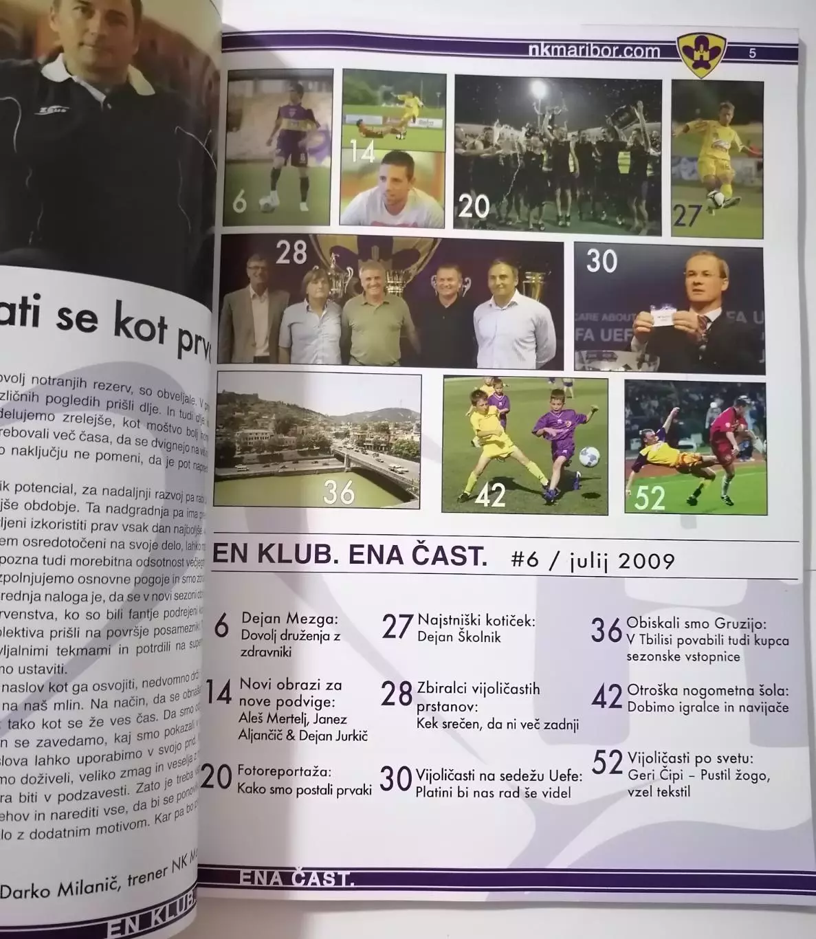 НК МАРИБОР Словения 2009 оф. журнал с представлением ВИТ-ДЖОРДЖИЯ Тбилиси 1