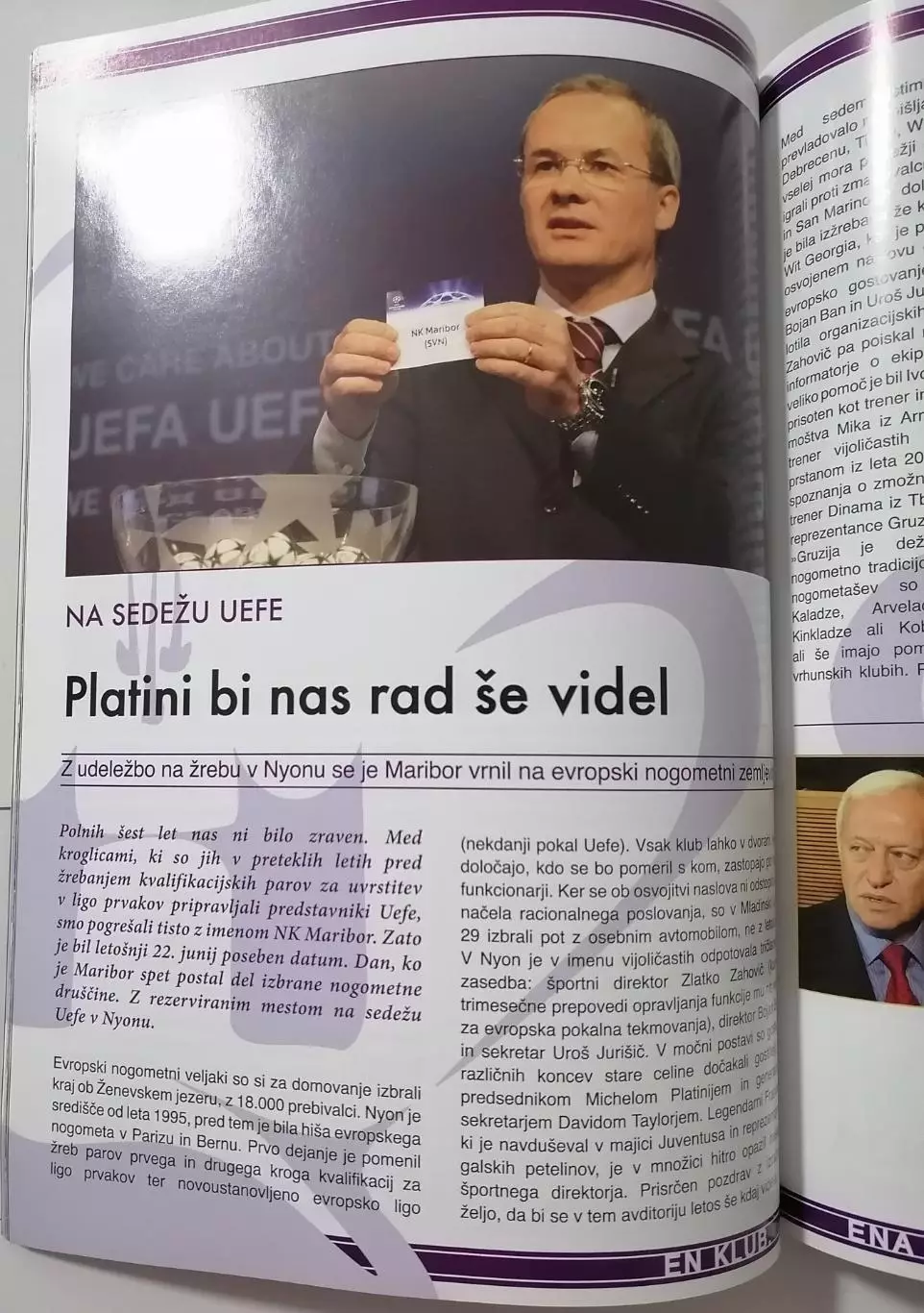 НК МАРИБОР Словения 2009 оф. журнал с представлением ВИТ-ДЖОРДЖИЯ Тбилиси 2