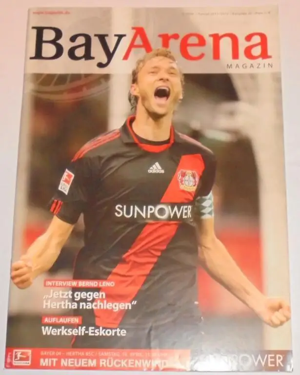 БАЙЕР-04 Леверкузен - ГЕРТА Берлин 2012 Бундеслига ГЕРМАНИЯ