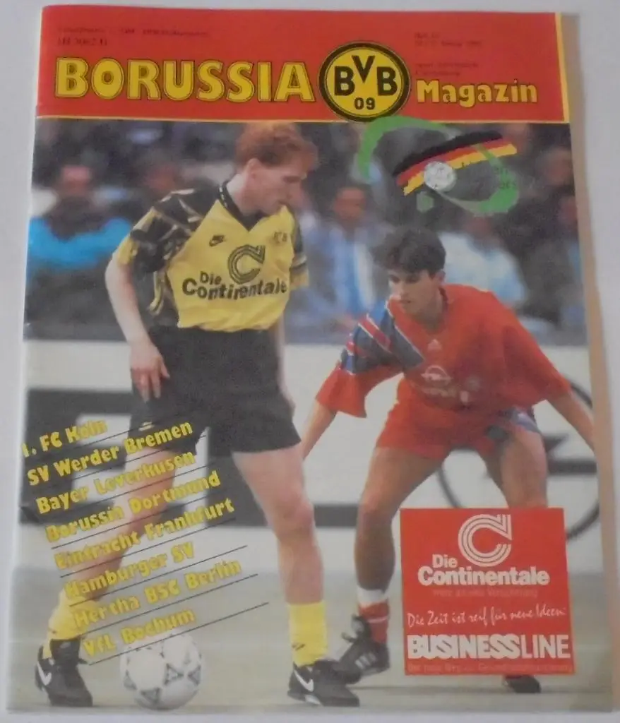 БОРУССИЯ ДОРТМУНД ТУРНИР ФИНАЛ 1994 оф. программа КЕЛЬН ВЕРДЕР ГАМБУРГ ГЕРМАНИЯ