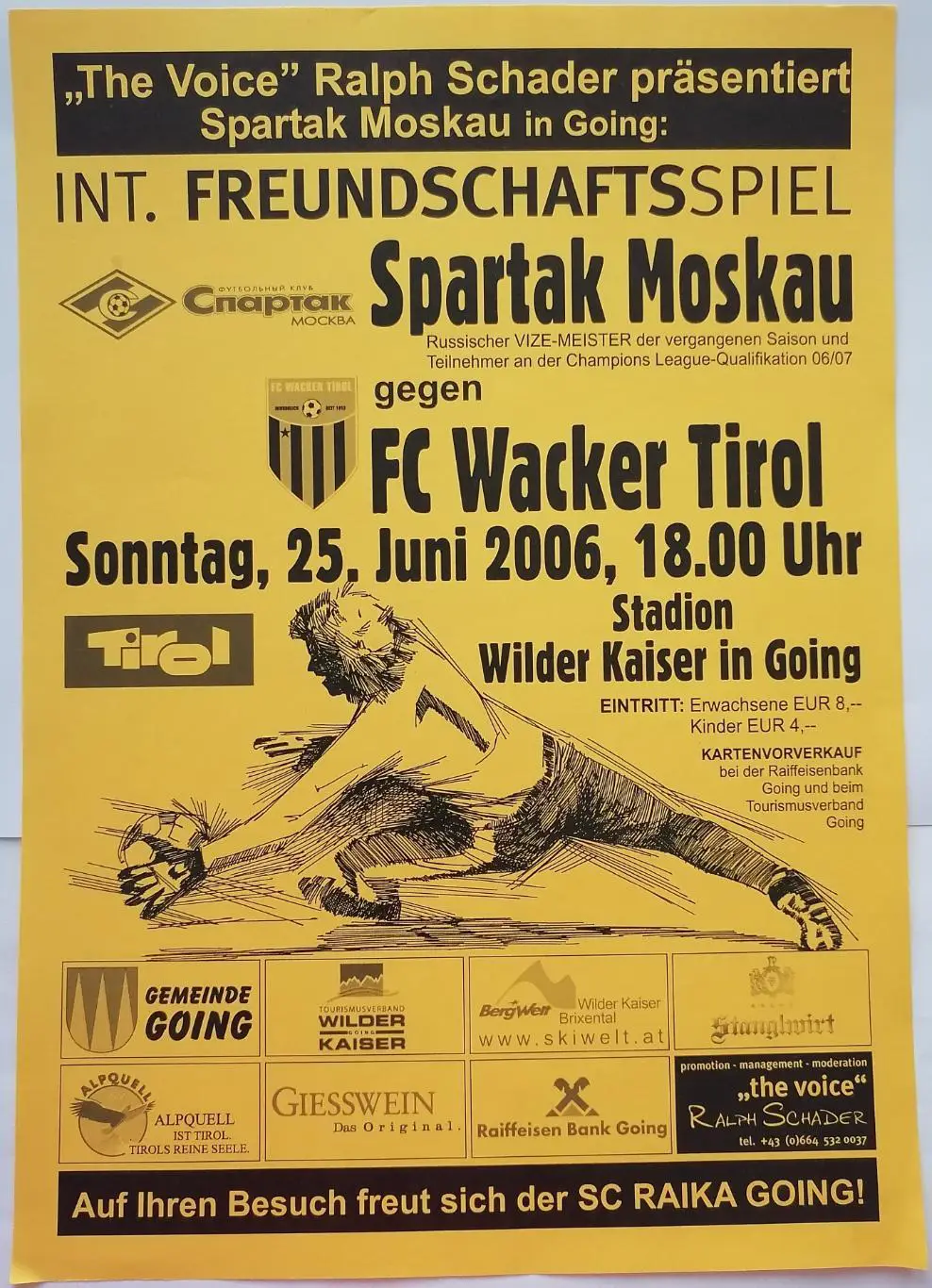 ВАККЕР ТИРОЛЬ Австрия - СПАРТАК Москва 2006 оф. программа