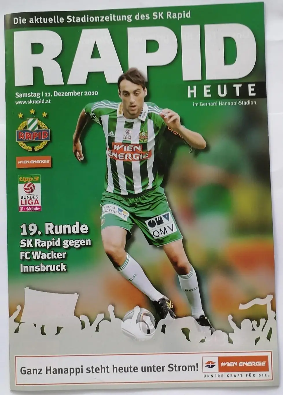 РАПИД ВЕНА - ВАККЕР ИНСБРУК 2010 официальная программа АВСТРИЯ