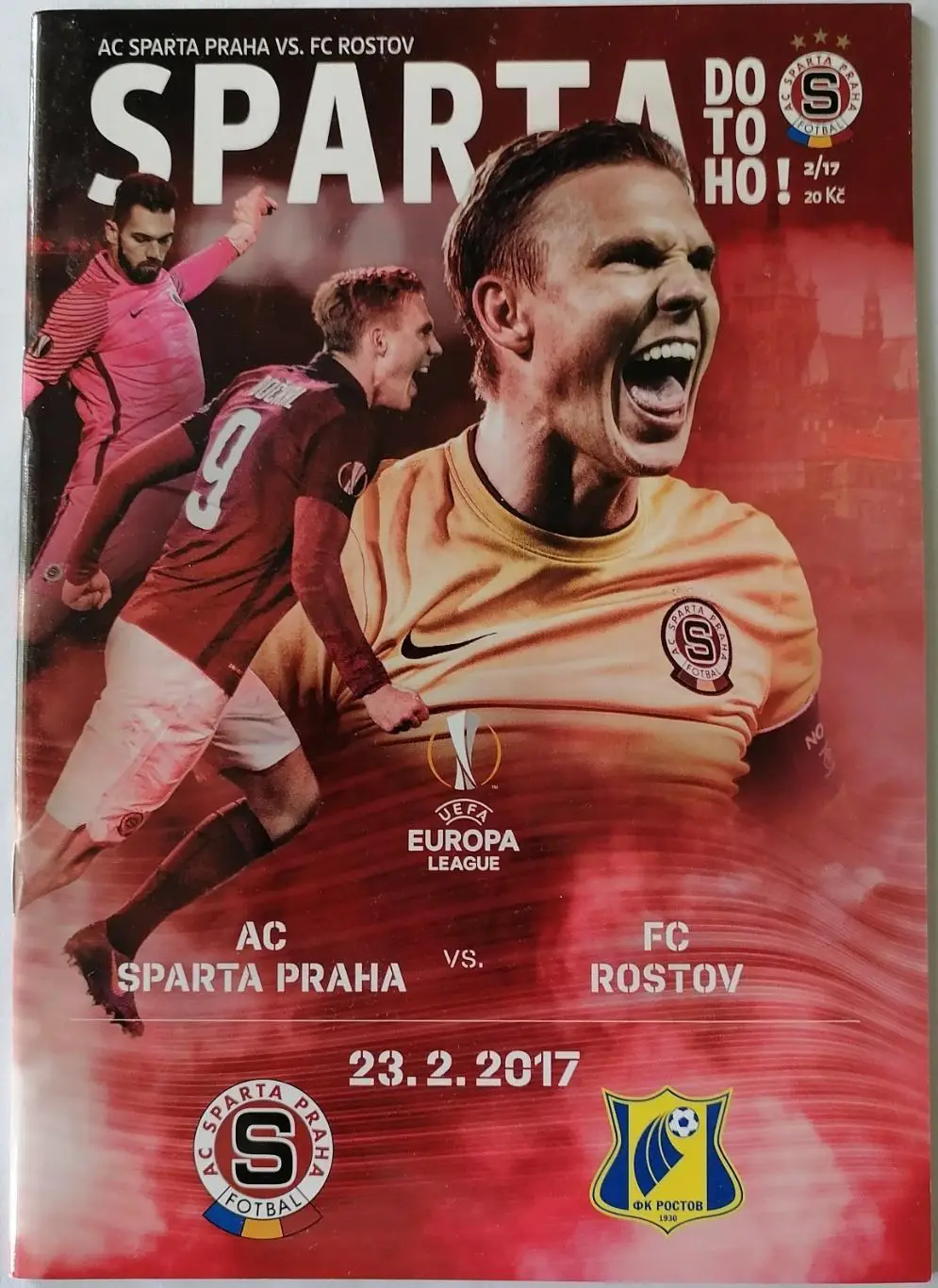СПАРТА Прага - РОСТОВ 2017 оф. программа Лига Европы УЕФА