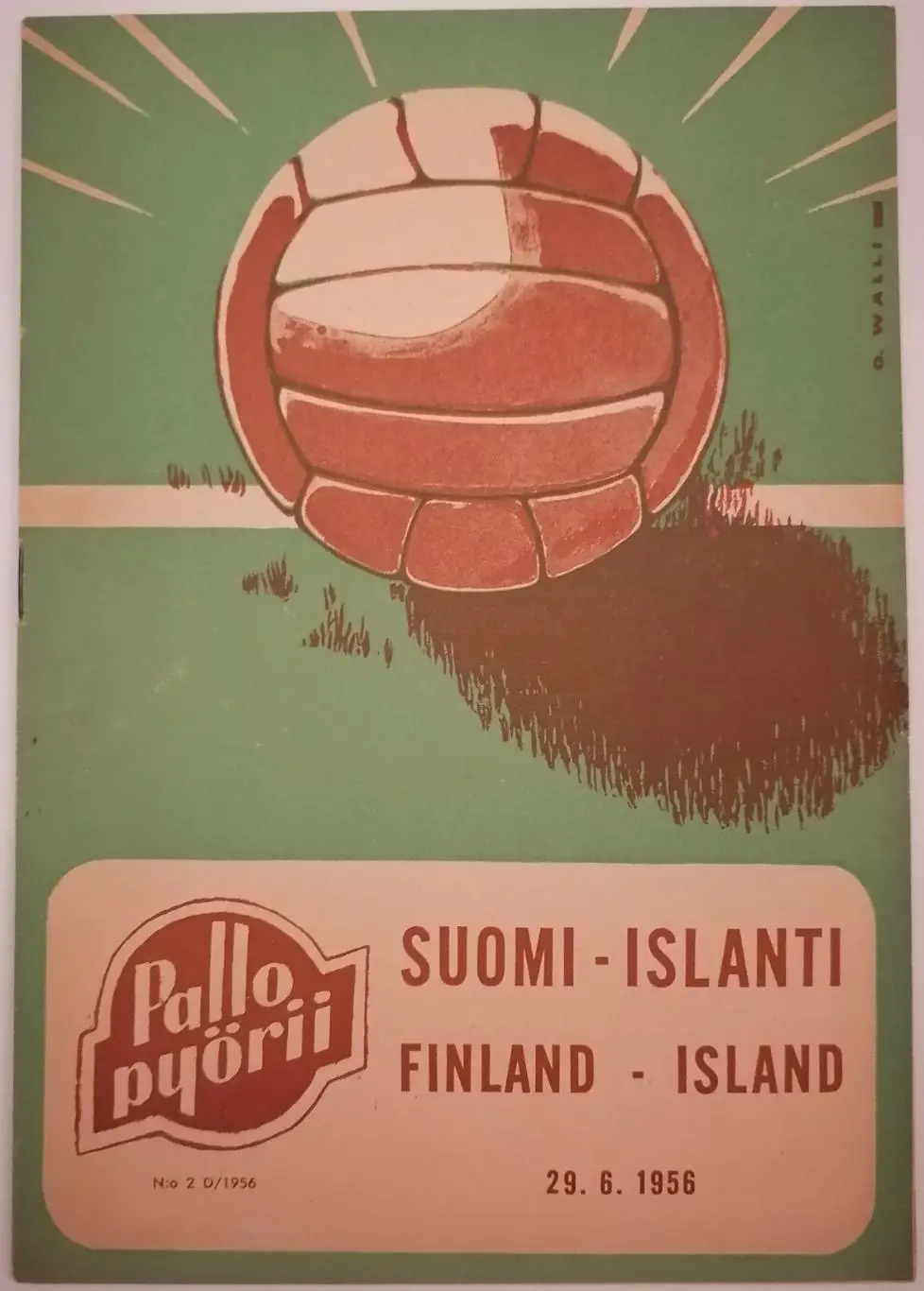 Сборная ФИНЛЯНДИЯ - ИСЛАНДИЯ 1956 официальная программа