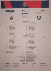 ФК ЦСКА Москва - БАЛТИКА Калининград 2025 оф. протокол 28.09.