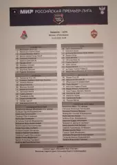 ЛОКОМОТИВ Москва - ЦСКА Москва - 2025 оф. протокол