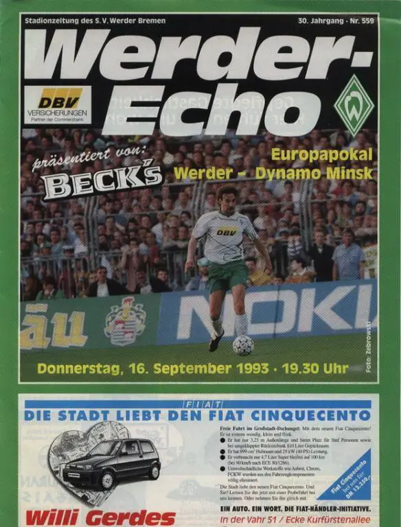 Вердер-Динамо Минск КЕЧ 1993