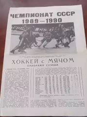 Хоккей с мячом чемпионат СССР 1989-1990