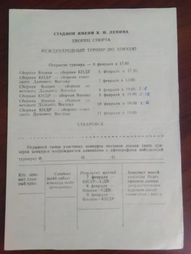 1988 СКА Хабаровск,международный турнир, КНДР, Япония, Хабаровск (ДВ)