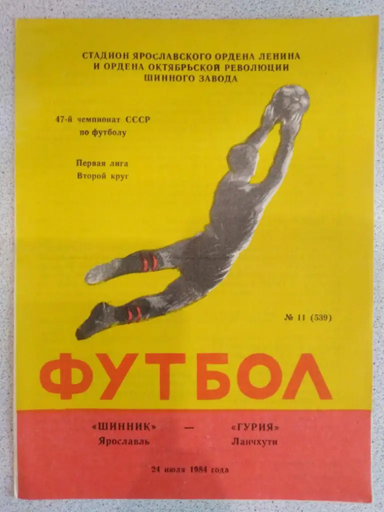1984 Шинник Ярославль - Гурия Ланчхути