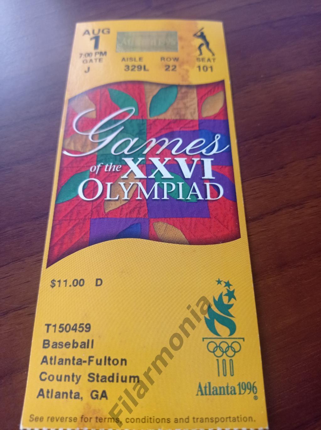 1996 Олимпиада Атланта США бейсбол